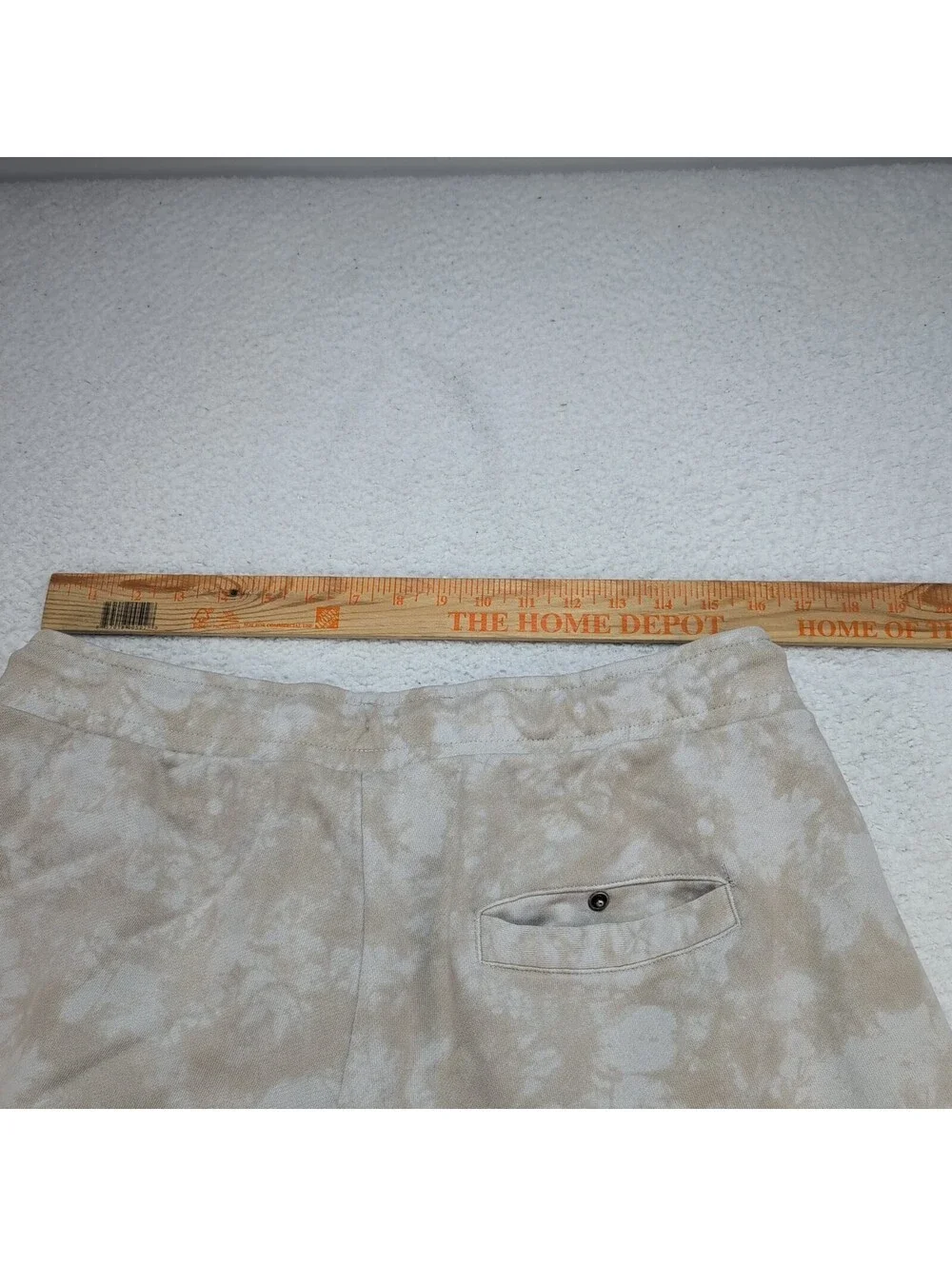 Jordan Mens XXL Beige Tie Dye Fleece Sweat Shorts Air Jordan Wings Drawstring